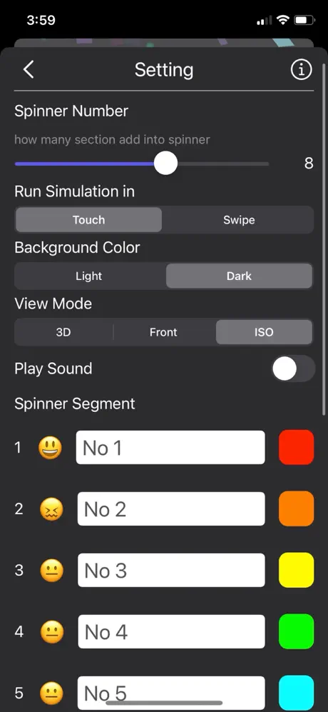 3D_Wheel_Spinner iOS App Screenshot 4