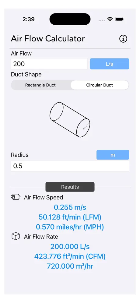 Air_Flow_Conversion_Calculator iOS App Screenshot 2