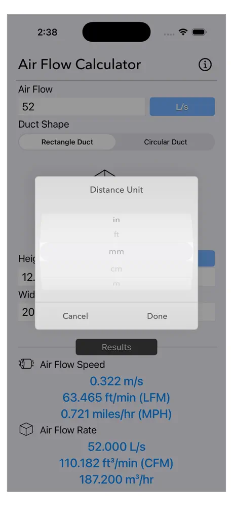 Air_Flow_Conversion_Calculator iOS App Screenshot 3