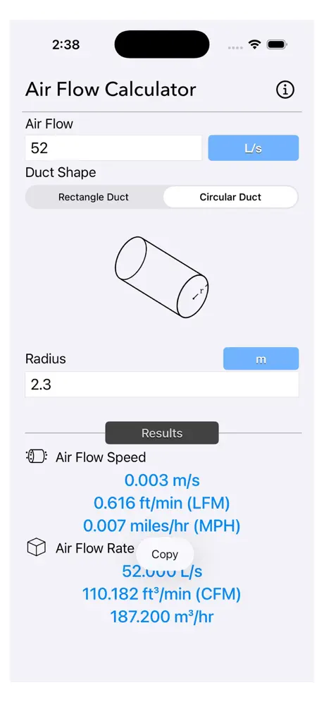 Air_Flow_Conversion_Calculator iOS App Screenshot 4