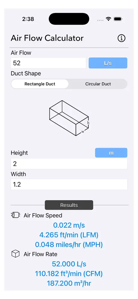 Air_Flow_Conversion_Calculator iOS App Screenshot 5
