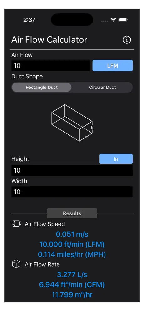 Air_Flow_Conversion_Calculator iOS App Screenshot 6