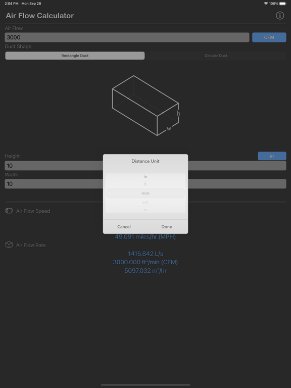 Air_Flow_Conversion_Calculator iPadOS App Screenshot 5