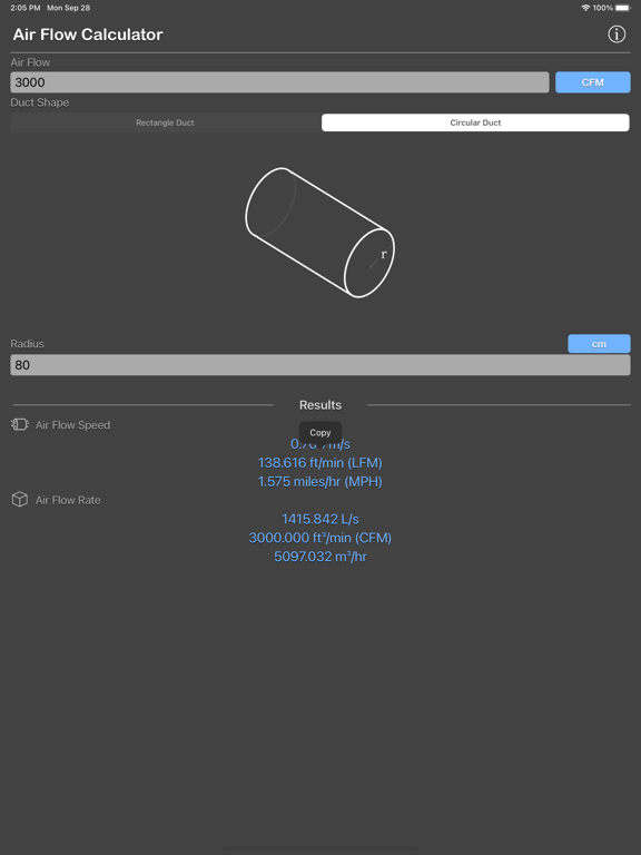 Air_Flow_Conversion_Calculator iPadOS App Screenshot 7