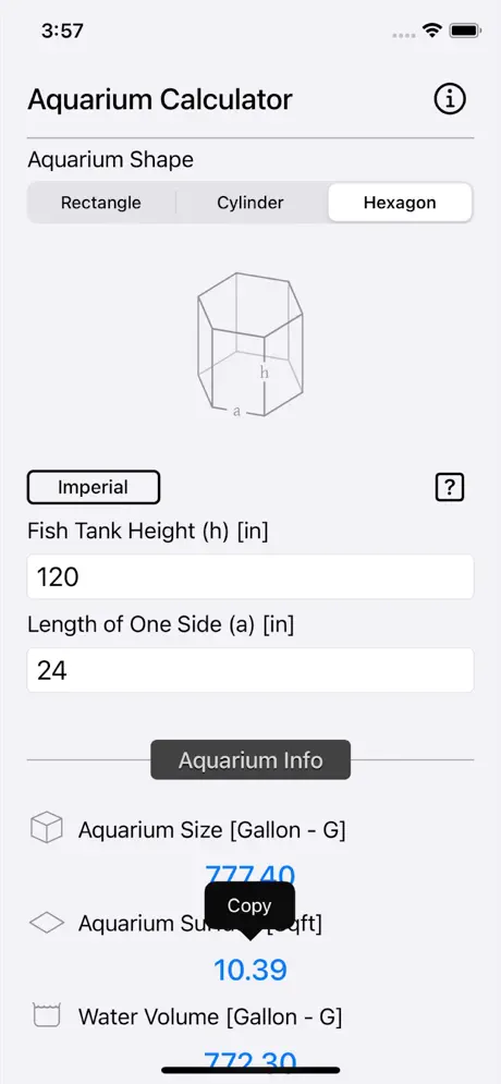 Aquarium_Calculator_Plus iOS App Screenshot 6