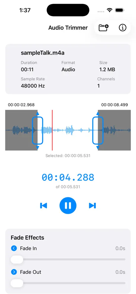 Audio_Trimmer_Plus iOS App Screenshot 4