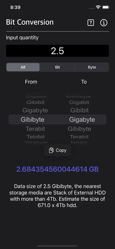 Bit_Converter_Plus iOS App Screenshot 5