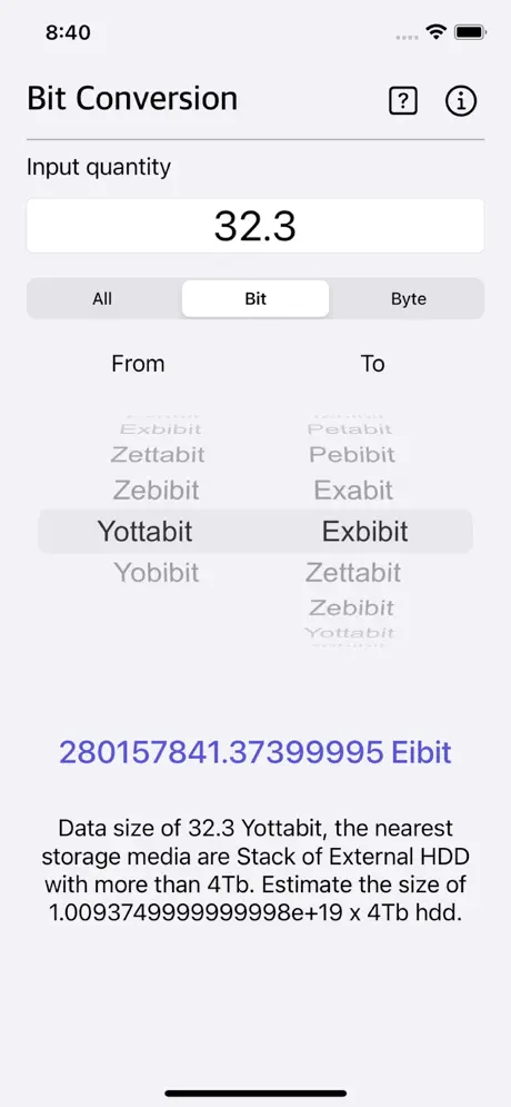 Bit_Converter_Plus iOS App Screenshot 6