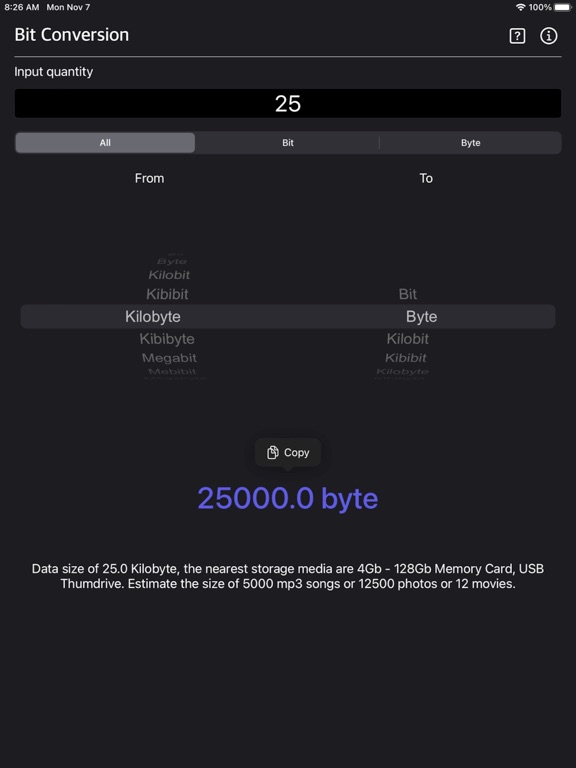 Bit_Converter_Plus iPadOS App Screenshot 2