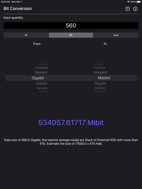 Bit_Converter_Plus iPadOS App Screenshot 4