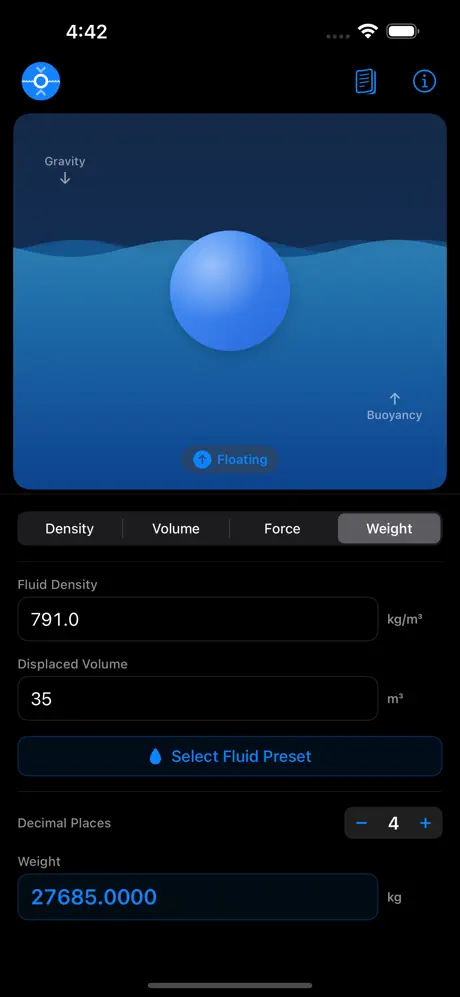 Buoyancy_Calculator iOS App Screenshot 6
