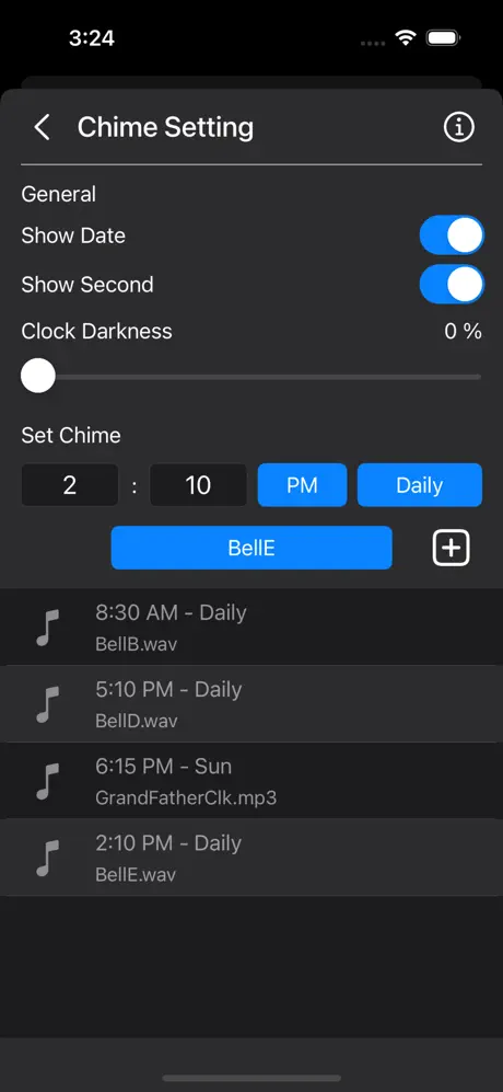 Chime_Clock iOS App Screenshot 3
