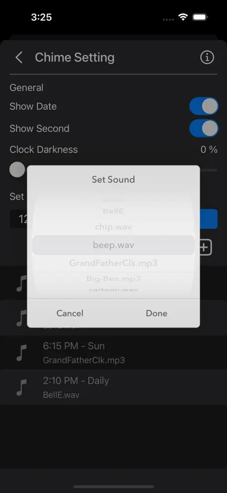 Chime_Clock iOS App Screenshot 6