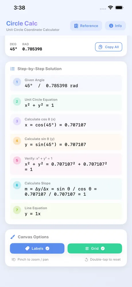 Circle_Coordinate_Calculator iOS App Screenshot 3