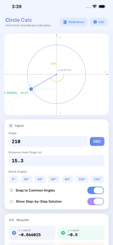 Circle_Coordinate_Calculator iOS App Screenshot 4