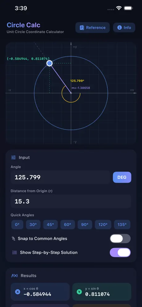 Circle_Coordinate_Calculator iOS App Screenshot 6
