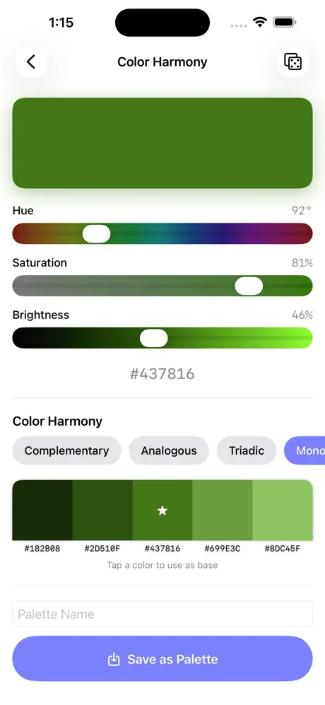 Color_Palette_Generator iOS App Screenshot 6