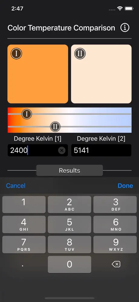 Color_Temperature_Comparison iOS App Screenshot 4