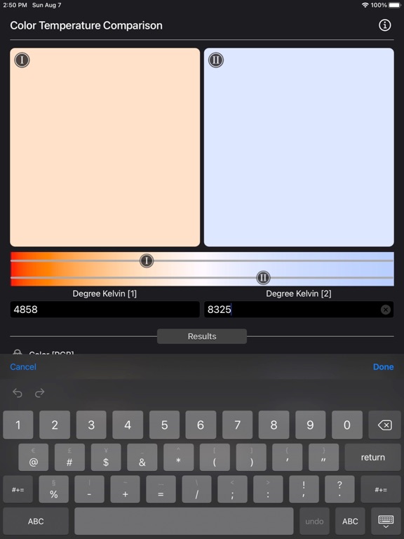 Color_Temperature_Comparison iPadOS App Screenshot 5
