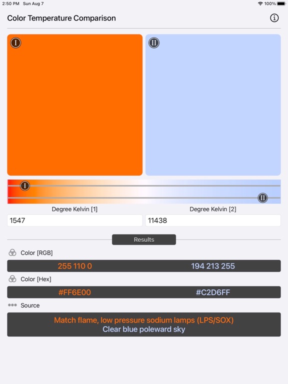 Color_Temperature_Comparison iPadOS App Screenshot 7