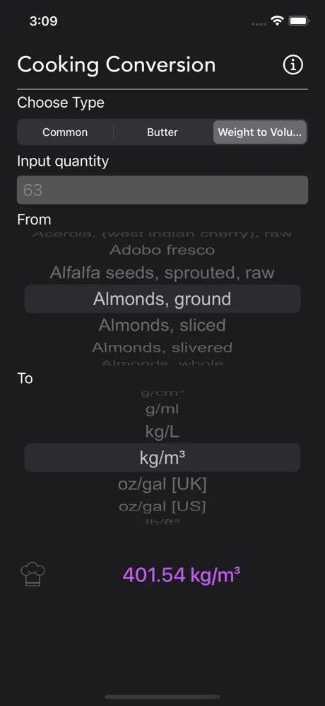 Cooking_Conversion iOS App Screenshot 6