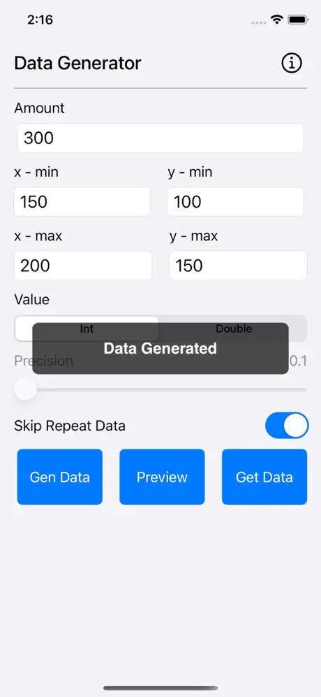 Data_Generator_Plus iOS App Screenshot 4