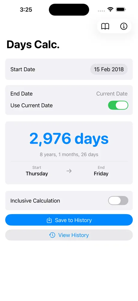 Days_Between_Dates_Calculator iOS App Screenshot 6