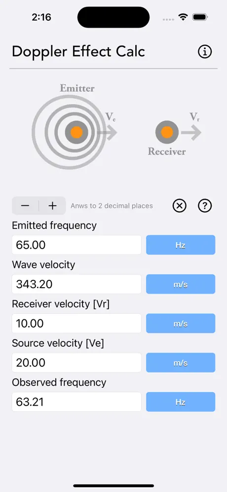 Doppler_Effect_Calculator iOS App Screenshot 5