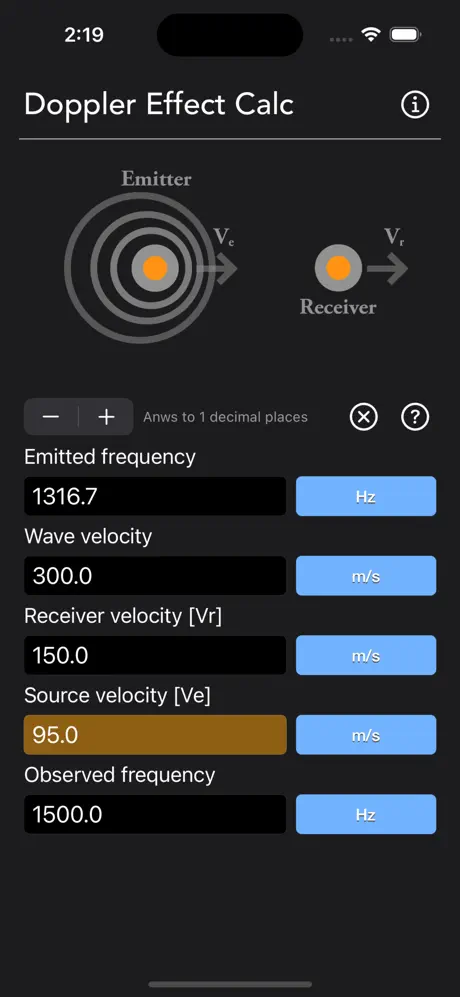Doppler_Effect_Calculator iOS App Screenshot 6