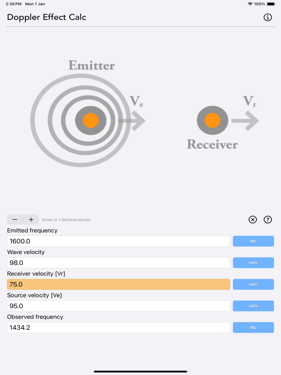 Doppler_Effect_Calculator iPadOS App Screenshot 4