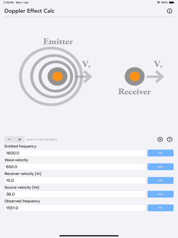 Doppler_Effect_Calculator iPadOS App Screenshot 5