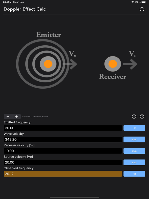 Doppler_Effect_Calculator iPadOS App Screenshot 6