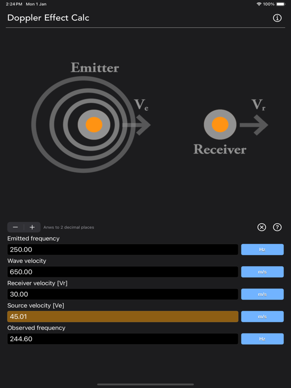 Doppler_Effect_Calculator iPadOS App Screenshot 7