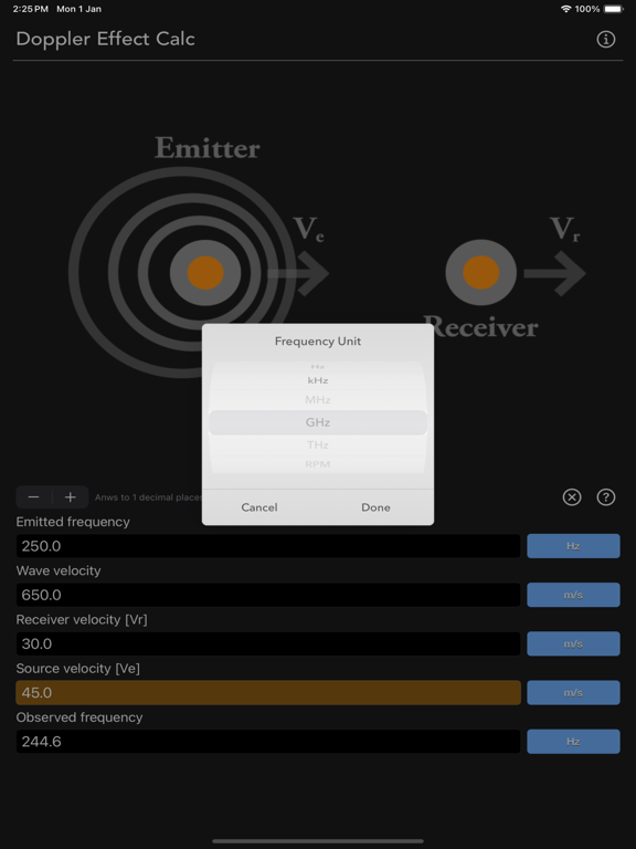 Doppler_Effect_Calculator iPadOS App Screenshot 8
