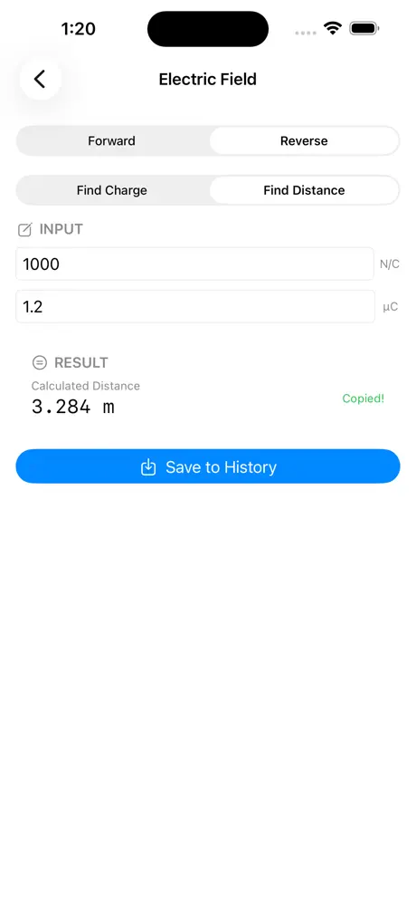 Electric_Field_Calculator iOS App Screenshot 4