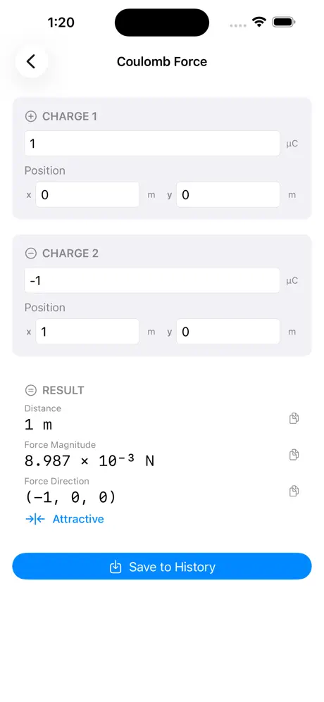 Electric_Field_Calculator iOS App Screenshot 5