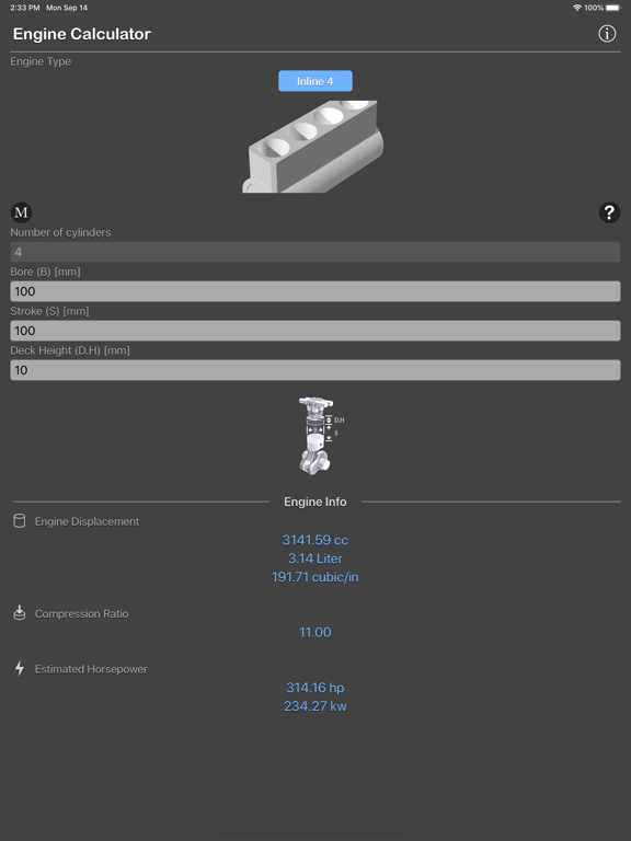 Engine_Calculator_Plus iPadOS App Screenshot 1