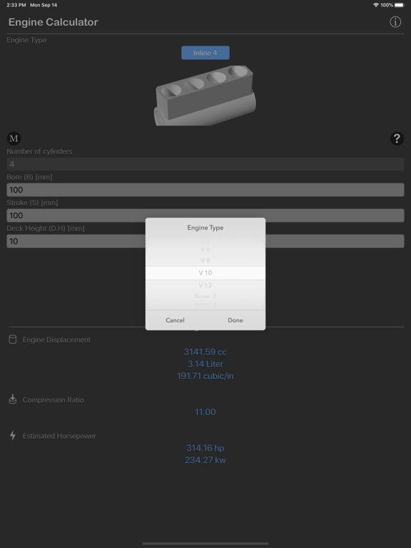 Engine_Calculator_Plus iPadOS App Screenshot 2
