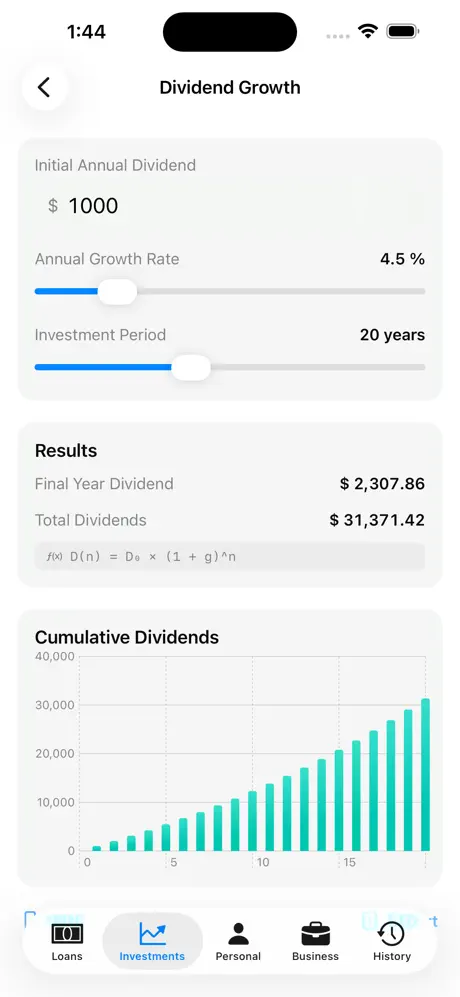 Finance_Calculator_Plus iOS App Screenshot 3