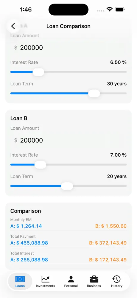 Finance_Calculator_Plus iOS App Screenshot 5
