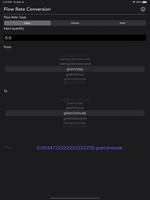 Flow_Rate_Conversion iPadOS App Screenshot 1