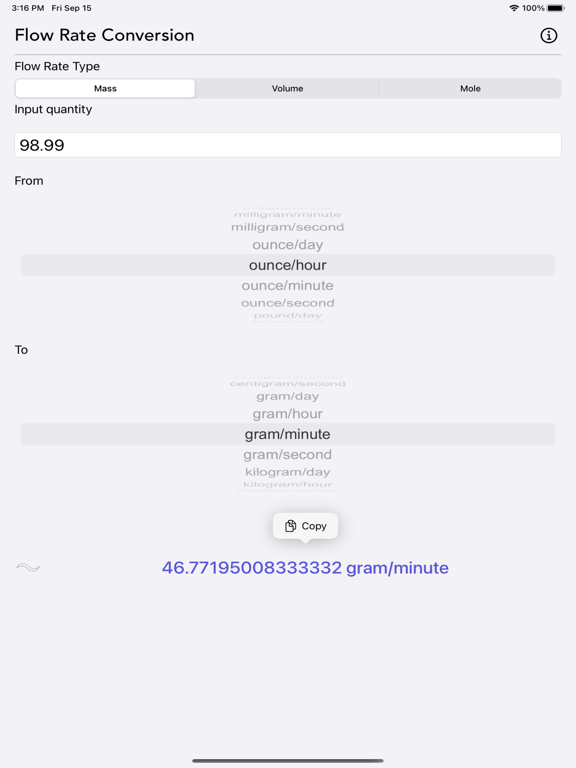Flow_Rate_Conversion iPadOS App Screenshot 10