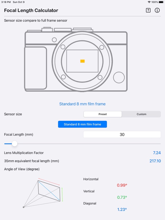 Focal_Length_Calculator iPadOS App Screenshot 10