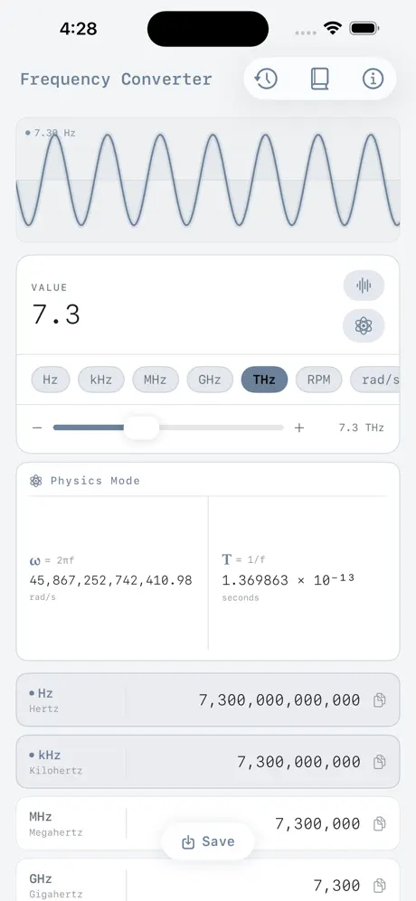 Frequency_Conversion iOS App Screenshot 1