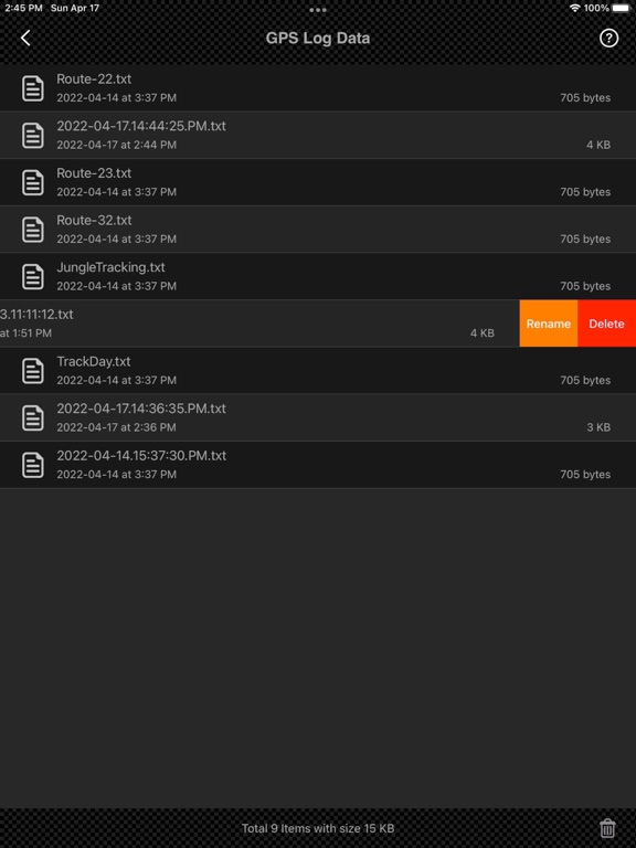 GPS_Logger_Plus iPadOS App Screenshot 2
