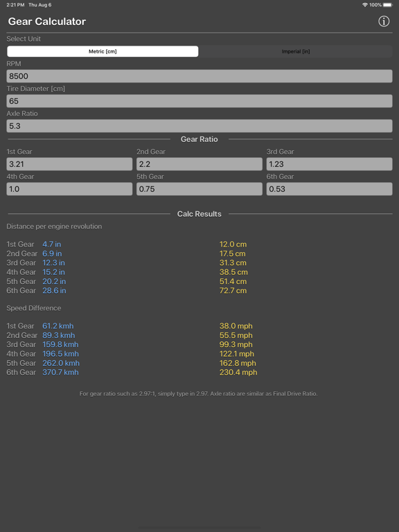 Gear_Calculator_Plus iPadOS App Screenshot 10
