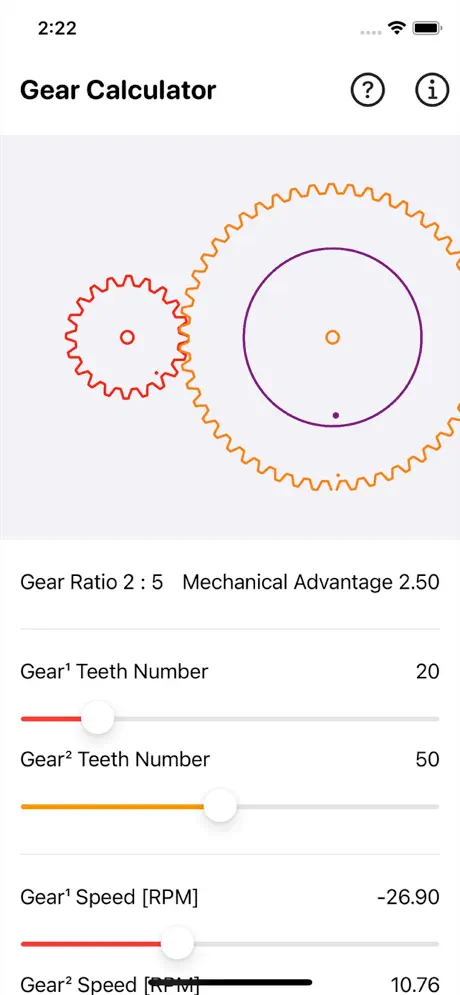 Gear_Simulation_and_Calculation iOS App Screenshot 4