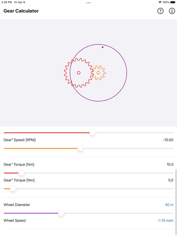 Gear_Simulation_and_Calculation iPadOS App Screenshot 2