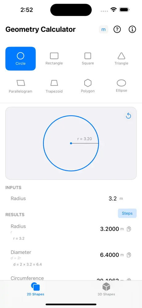 Geometry_Calculator_Plus iOS App Screenshot 1