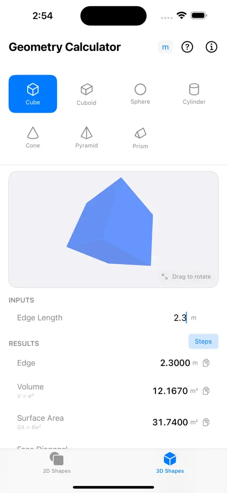 Geometry_Calculator_Plus iOS App Screenshot 2